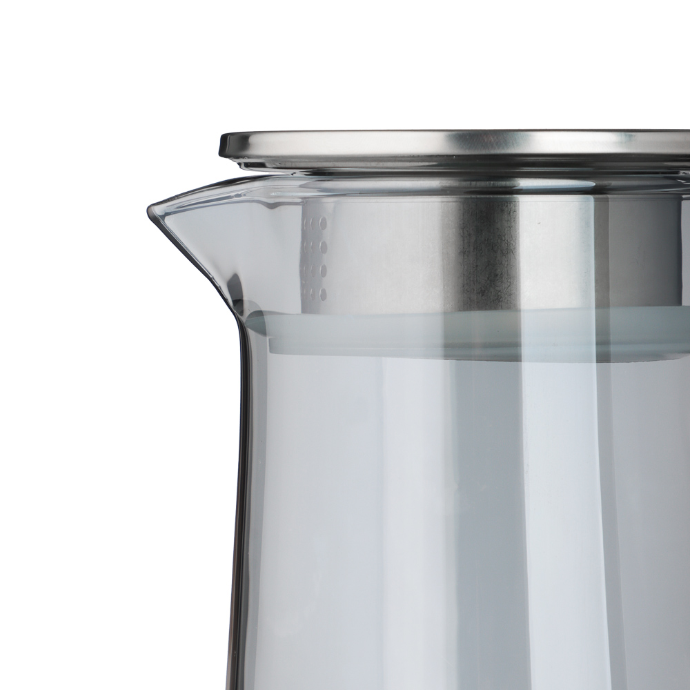 SATOSHI Графит Кувшин для воды 1,8л, стекло, нерж.сталь, арт.№ 850-267