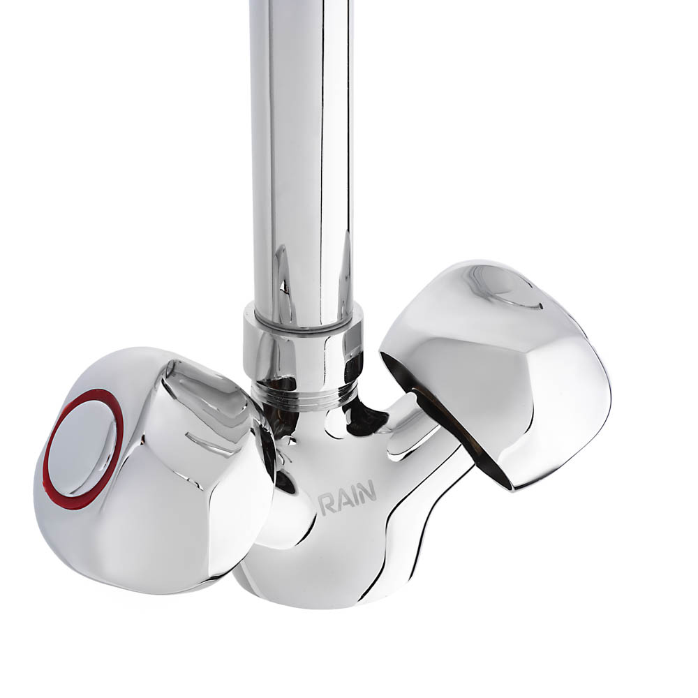 RAIN Смеситель для кухни Кварц, высокий поворотный излив, керам. кран-буксы 1/2, латунь, хром, арт.№ 561-327