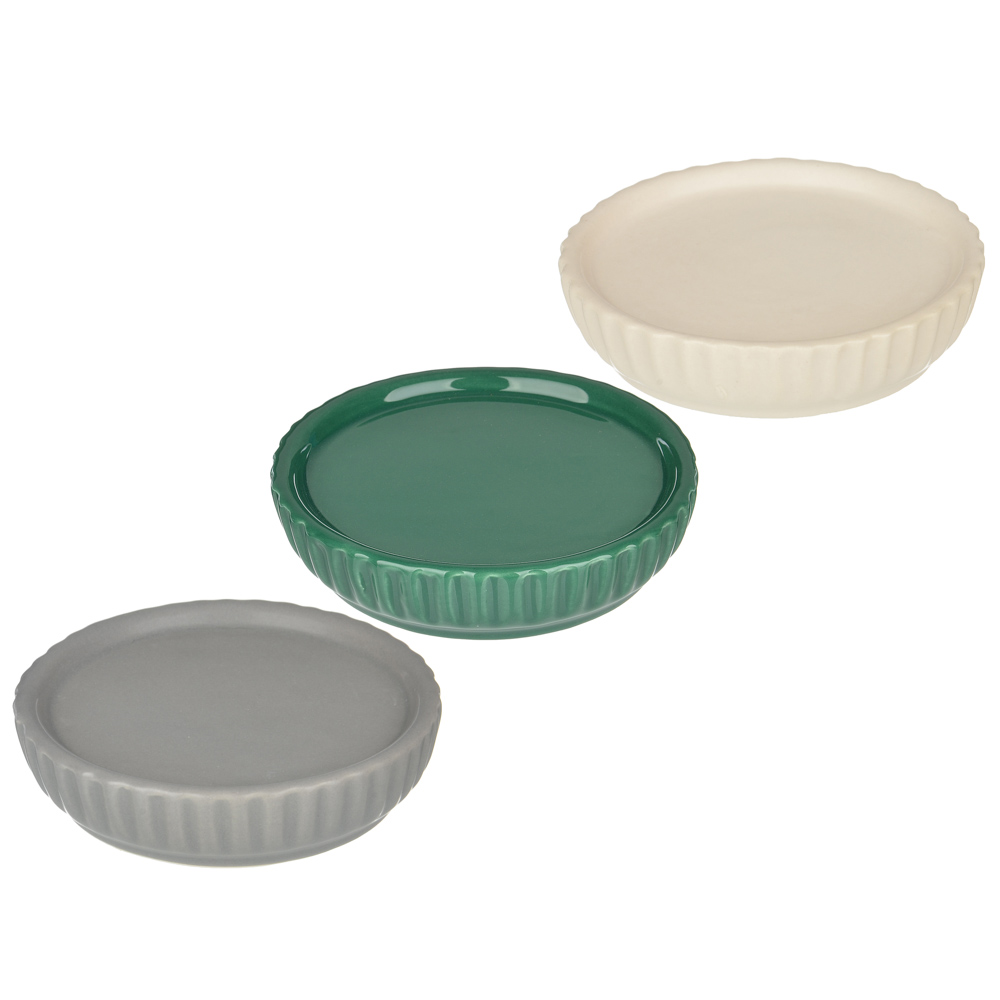 VETTA Мыльница "Вертикаль", керамика, 3 цвета, арт.№ 463-972