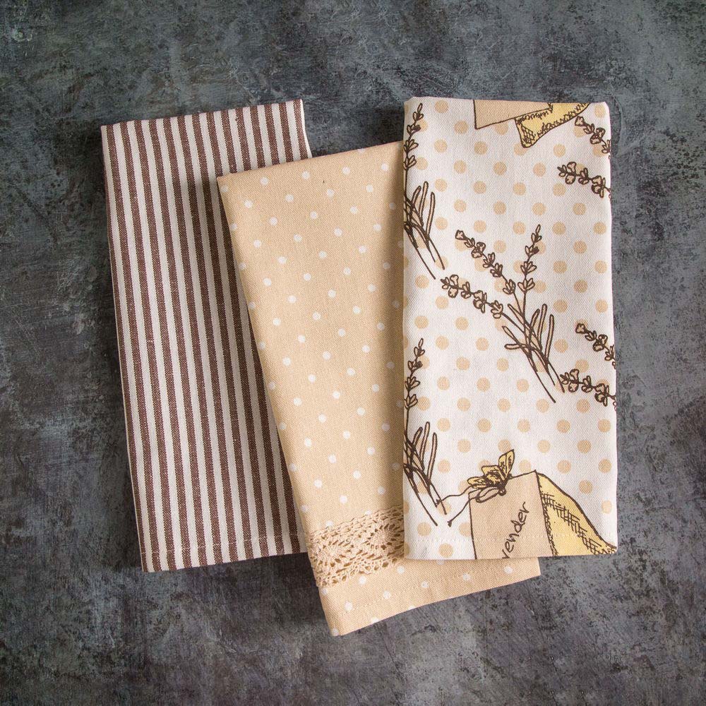 PROVANCE Комплект полотенец кухонных 3шт, 100% хлопок, 40х60см, арт.№ 434-098