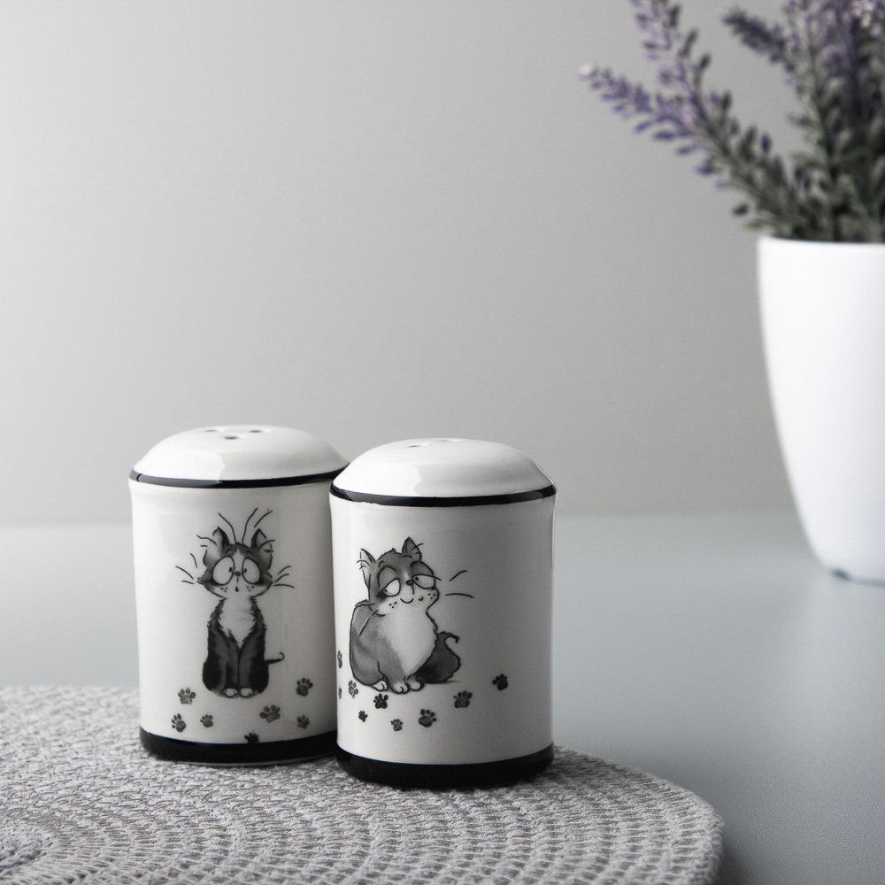 MILLIMI Озорные коты Набор для соли и перца, 4,5х6,5см, керамика, арт.№ 824-502