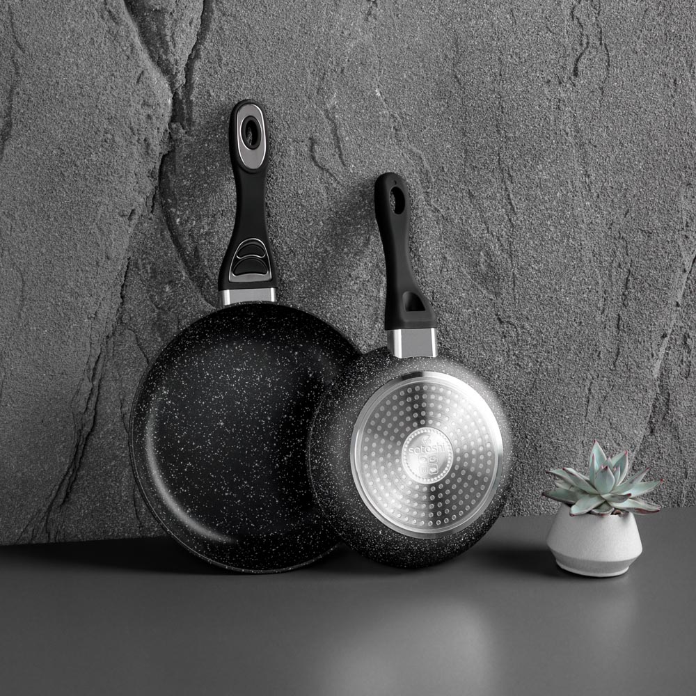 SATOSHI Танто Сковорода литая d24см, антипригарное покрытие Мрамор, индукция, арт.№ 846-386