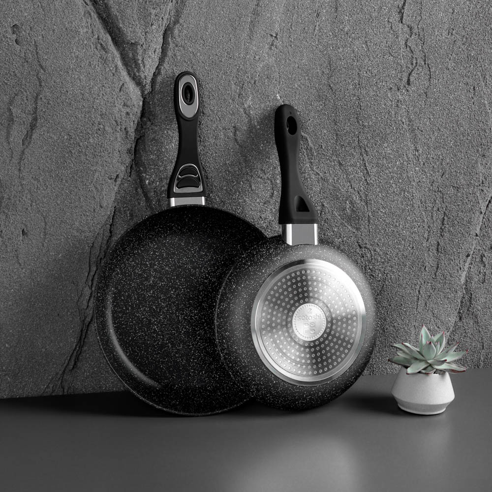 SATOSHI Танто Сковорода литая d28см, антипригарное покрытие Мрамор, индукция, арт.№ 846-388