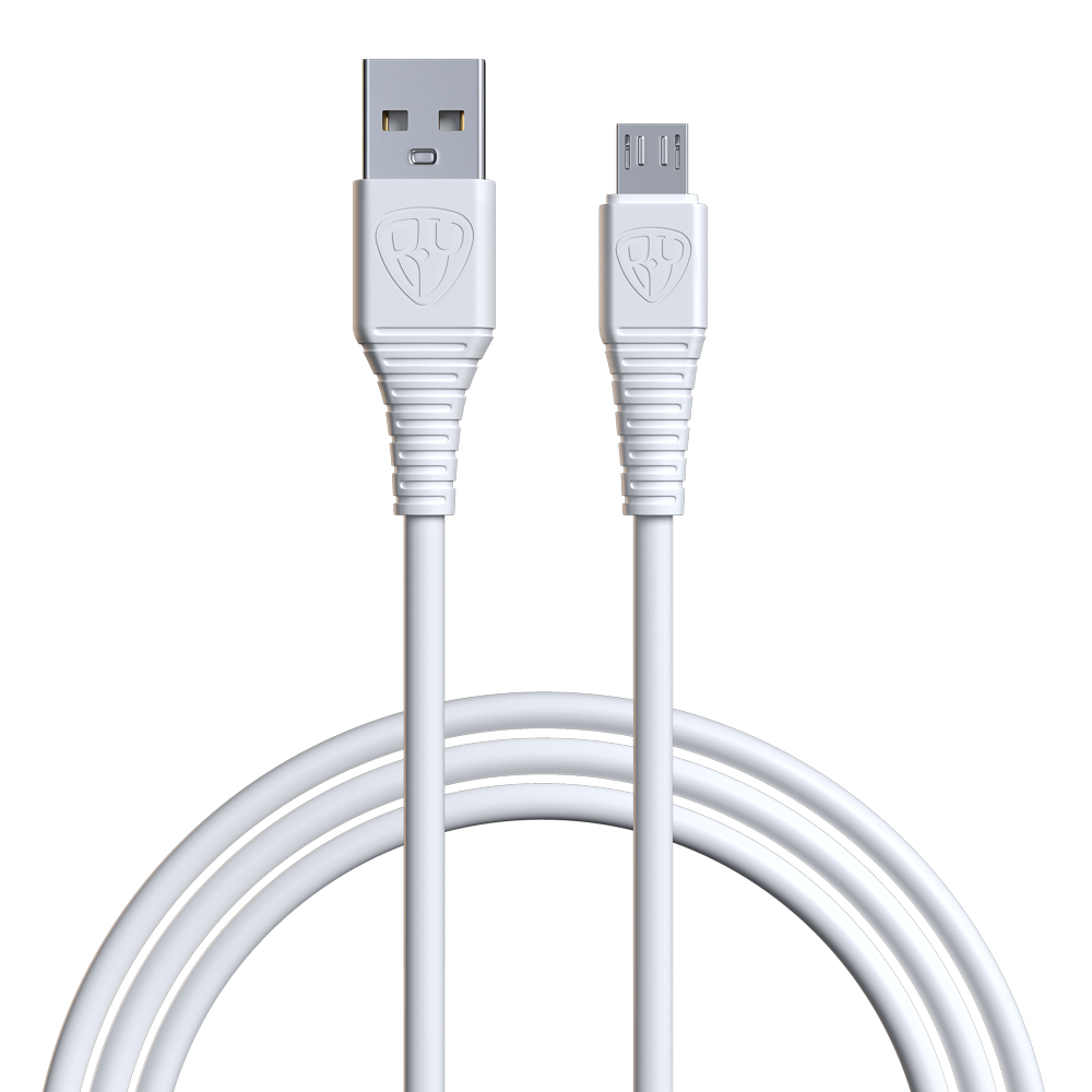 Кабель для зарядки USB(A)-microUSB BY Классик, 1м, 3A, белый, арт.№ 931-230