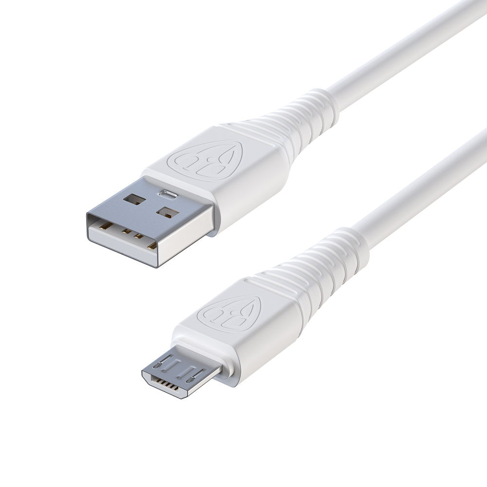 Кабель для зарядки USB(A)-microUSB BY Классик, 1м, 3A, белый, арт.№ 931-230