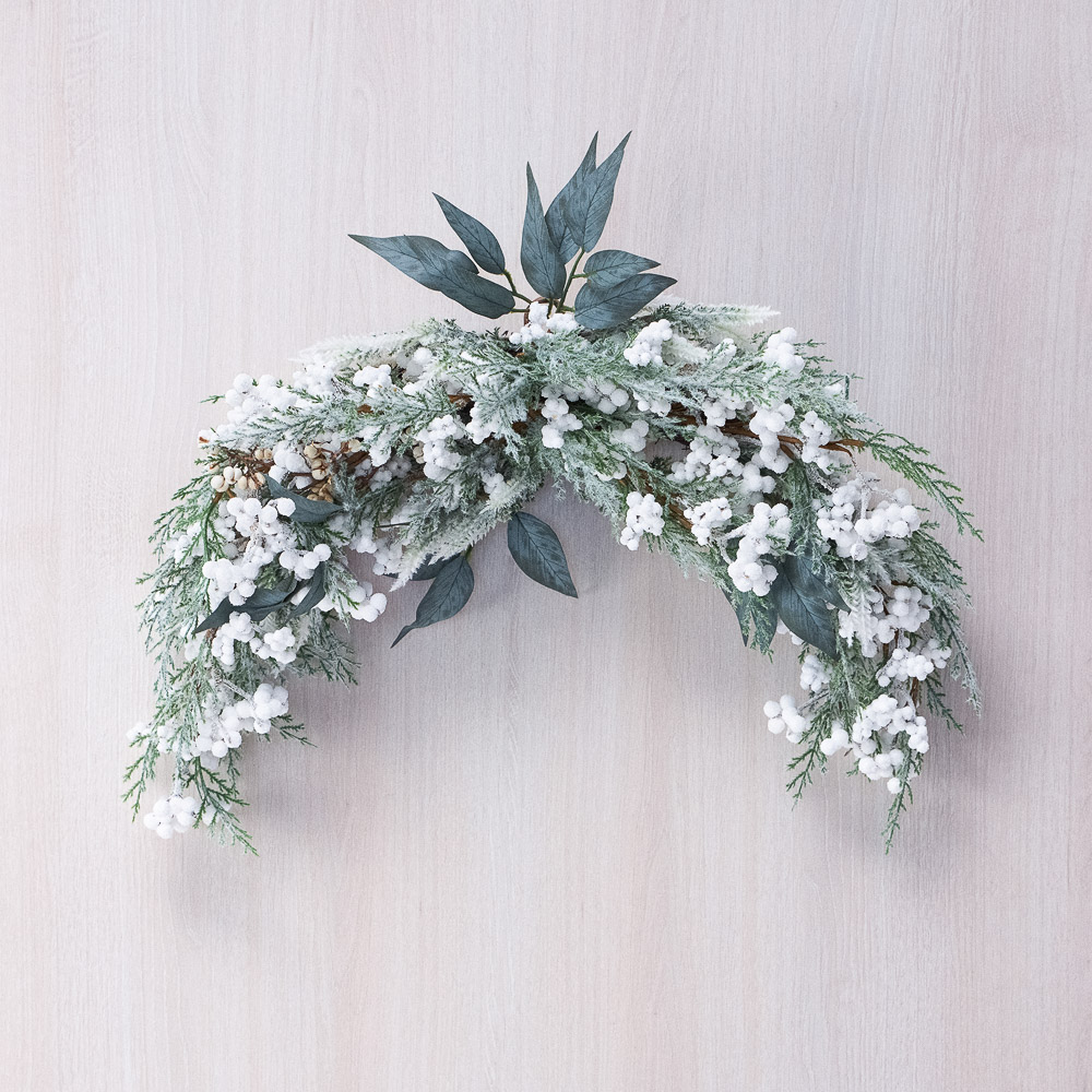 BY COLLECTION White Line Новогоднее украшение полумесяц 65см, арт.№ 488-120