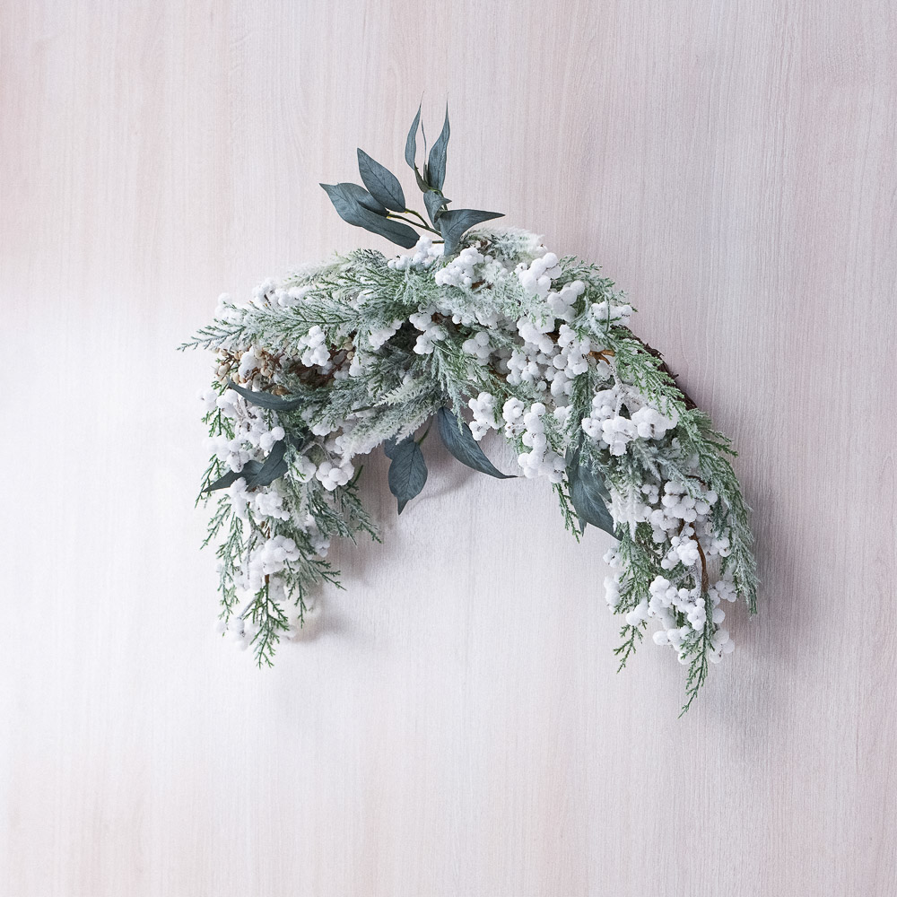 BY COLLECTION White Line Новогоднее украшение полумесяц 65см, арт.№ 488-120