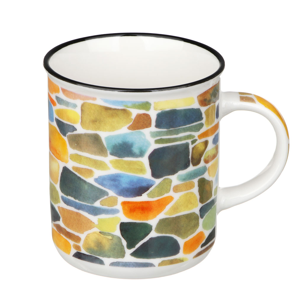 Кружка 320мл, фарфор, "Эскиз", 4 дизайна, арт.№ 806-110