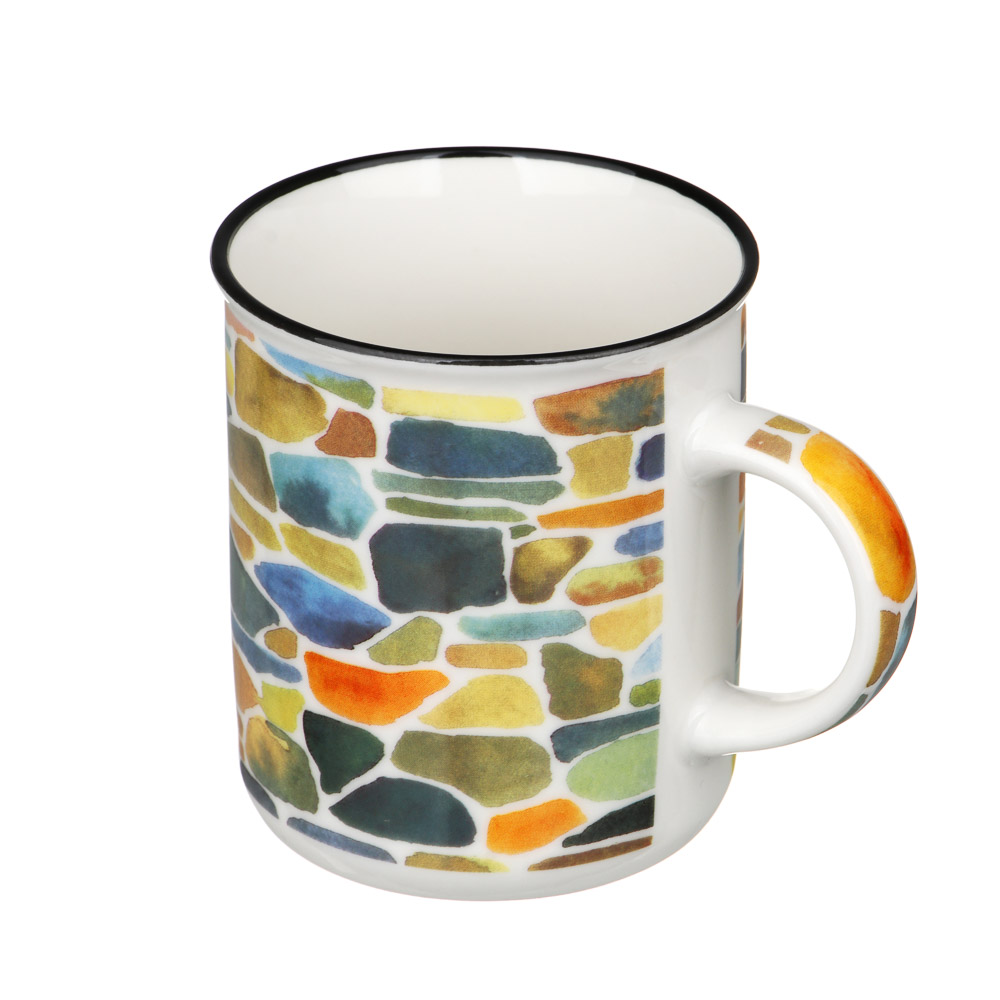 Кружка 320мл, фарфор, "Эскиз", 4 дизайна, арт.№ 806-110