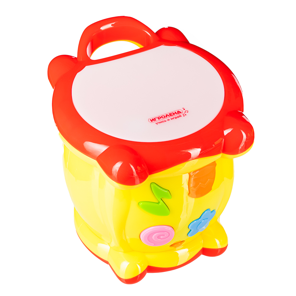 ИГРОЛЕНД Игрушка интерактивная "Барабан", свет, звук, 3хАА, ABS, 17х21х18см, арт.№ 889-073