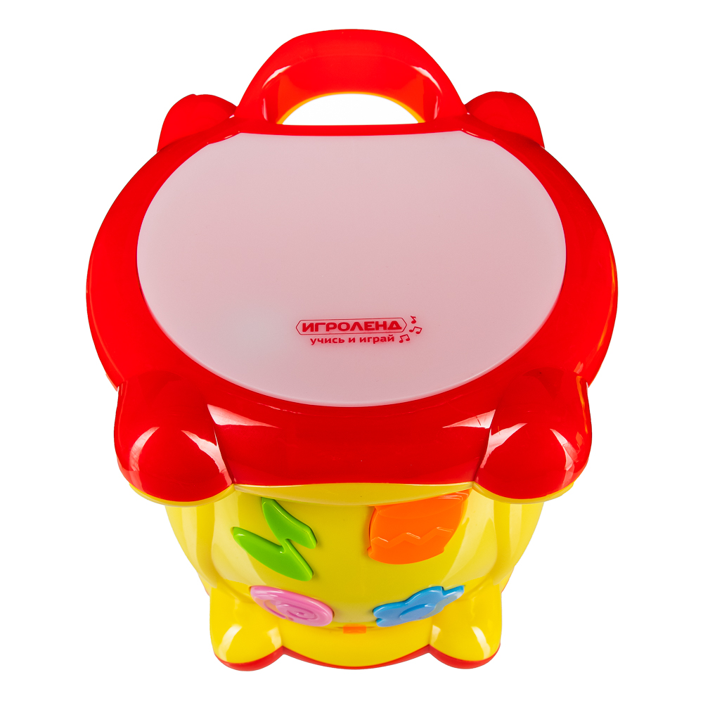 ИГРОЛЕНД Игрушка интерактивная "Барабан", свет, звук, 3хАА, ABS, 17х21х18см, арт.№ 889-073