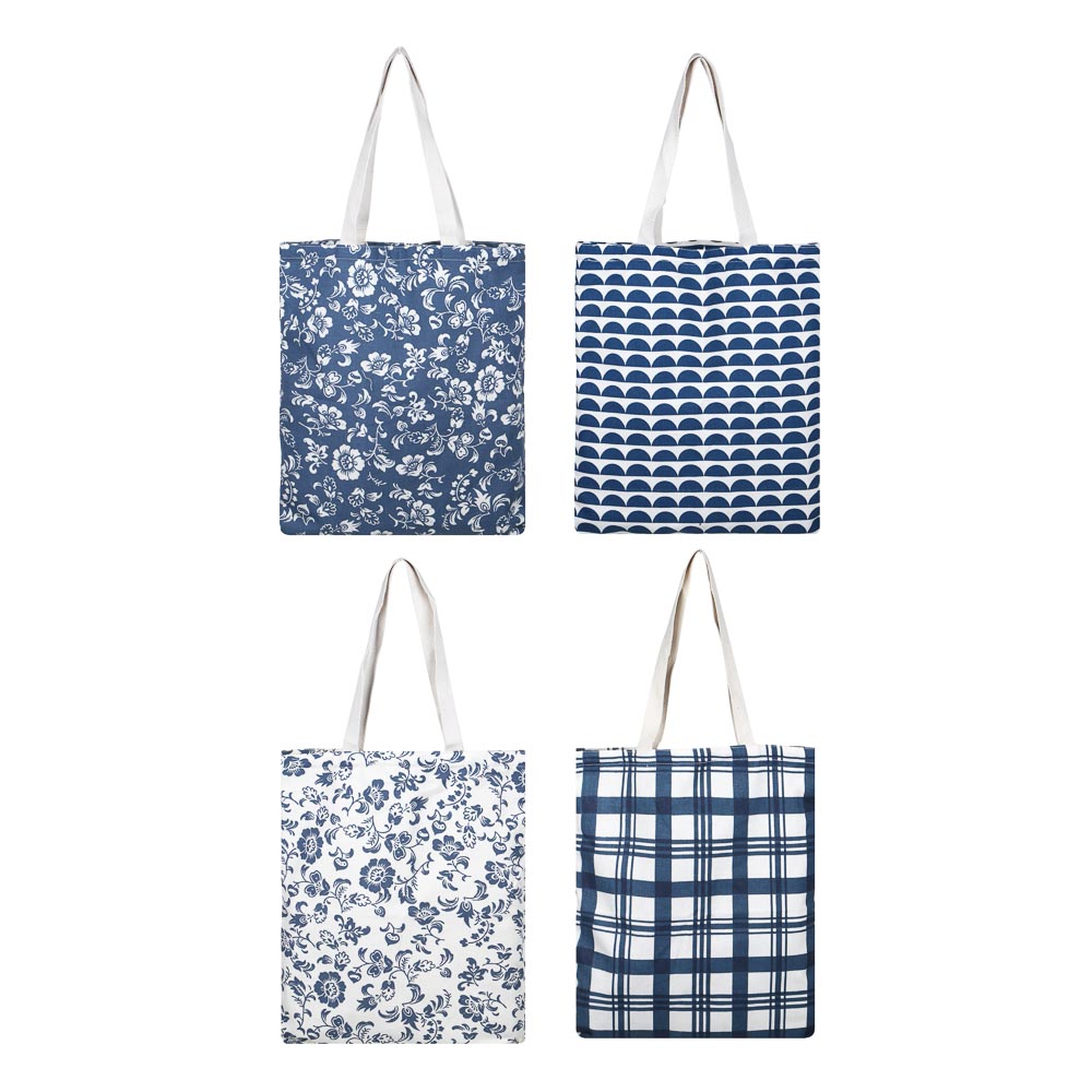 VETTA Сумка-шоппер хозяйственная, 37х41см, до 7кг, 4 дизайна, синий цвет, арт.№ 467-001