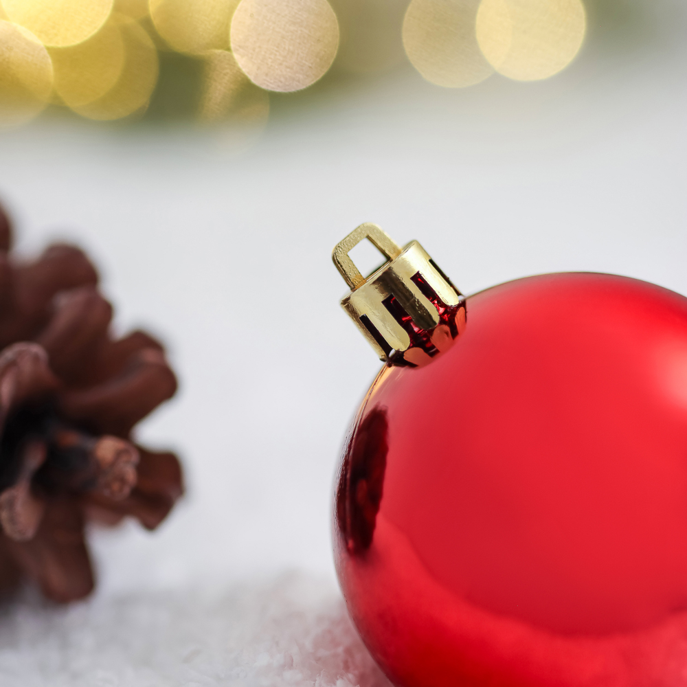 СНОУ БУМ Набор шаров 6шт 6см пластик, красный, арт.№ 372-536