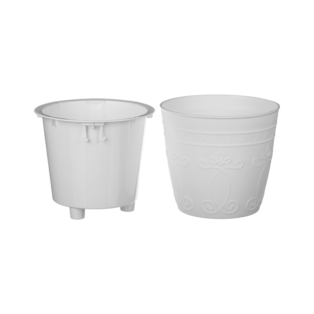 Кашпо Ажур 4л белый/белый, арт.№ 164-030