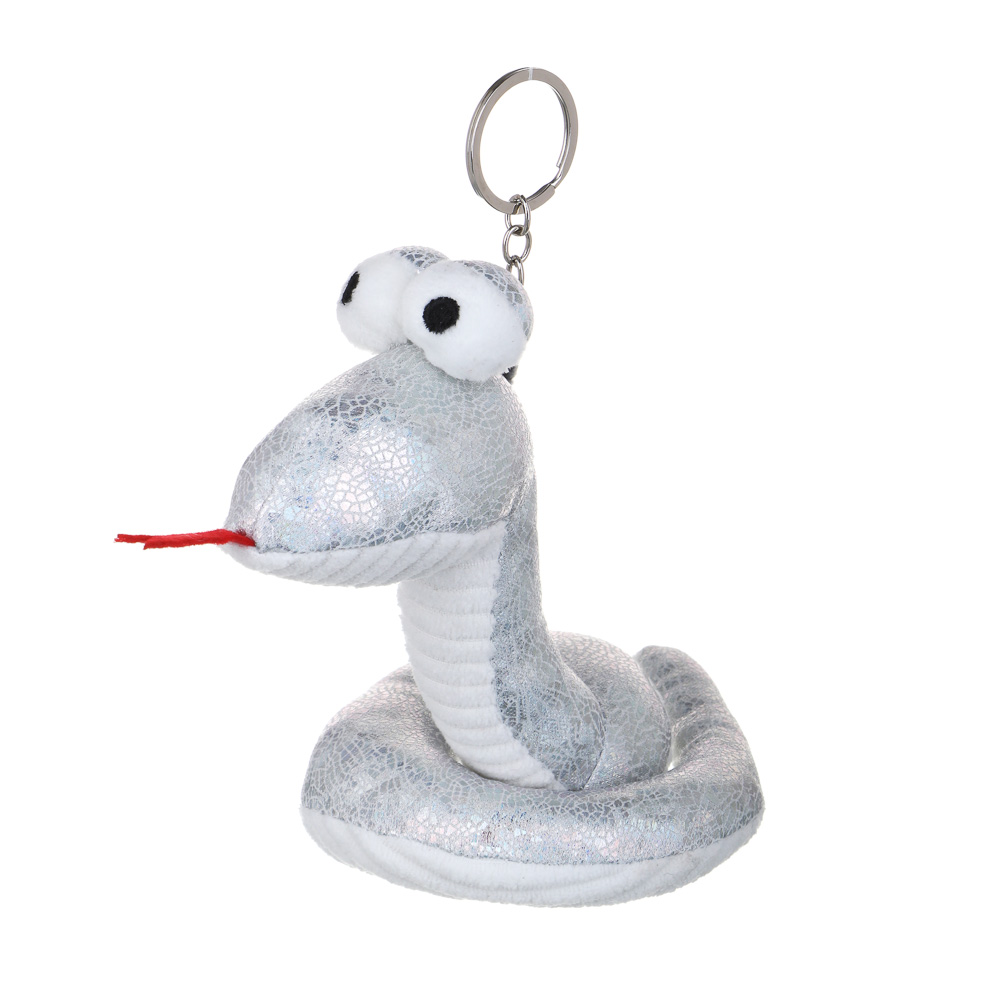 СНОУ БУМ Сувенир мягкий змейка, полиэстер, высота 14см, 3 дизайна, арт.№ 394-018