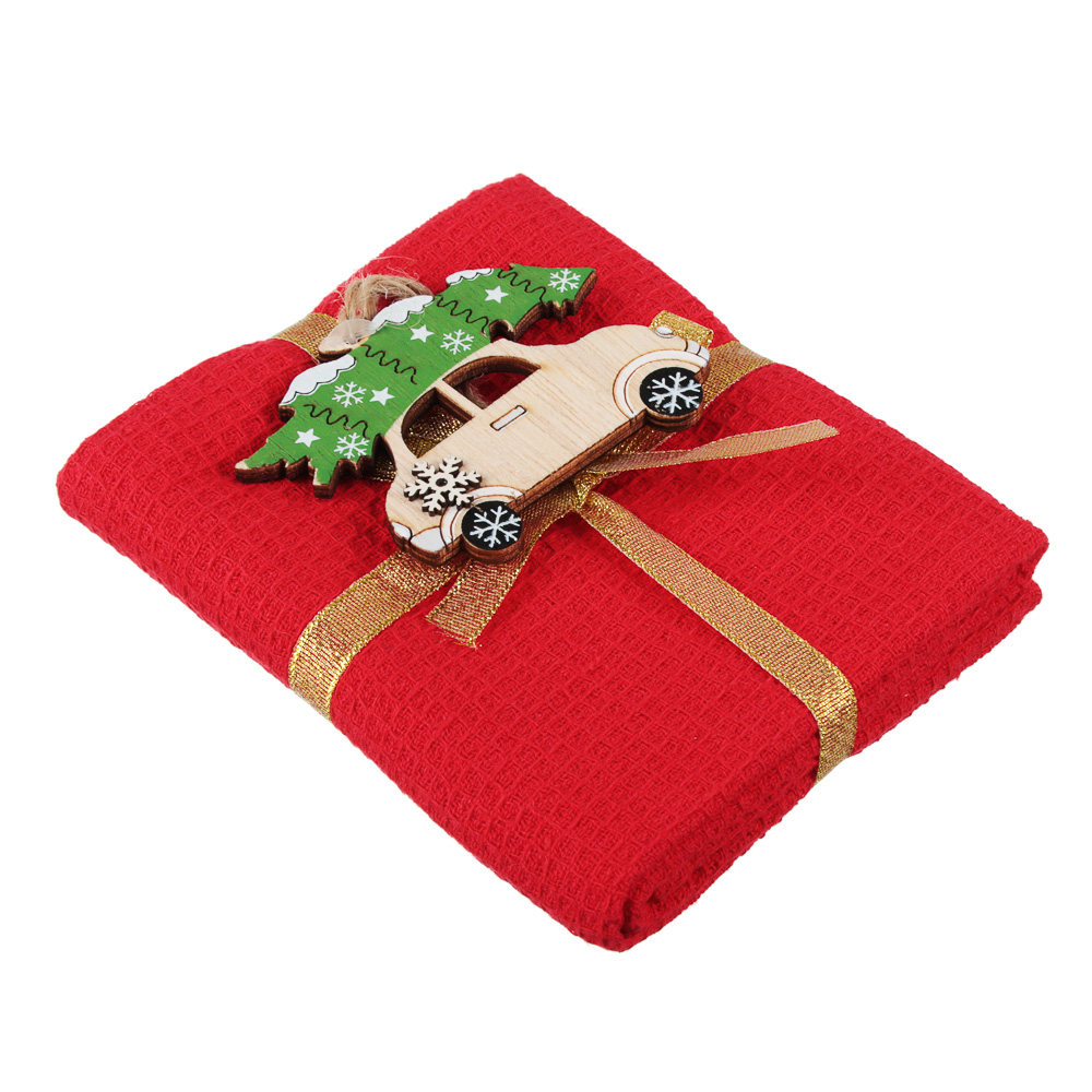 PROVANCE Асти Полотенце вафельное с сувениром, 100% хлопок, 40х60см, красный, арт.№ 492-132