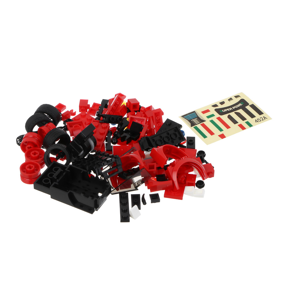 ИГРОЛЕНД Конструктор "Гоночные машинки", 117-123 дет., 21х4,3х15,5 см, ABS, 4 вида, арт.№ 265-678