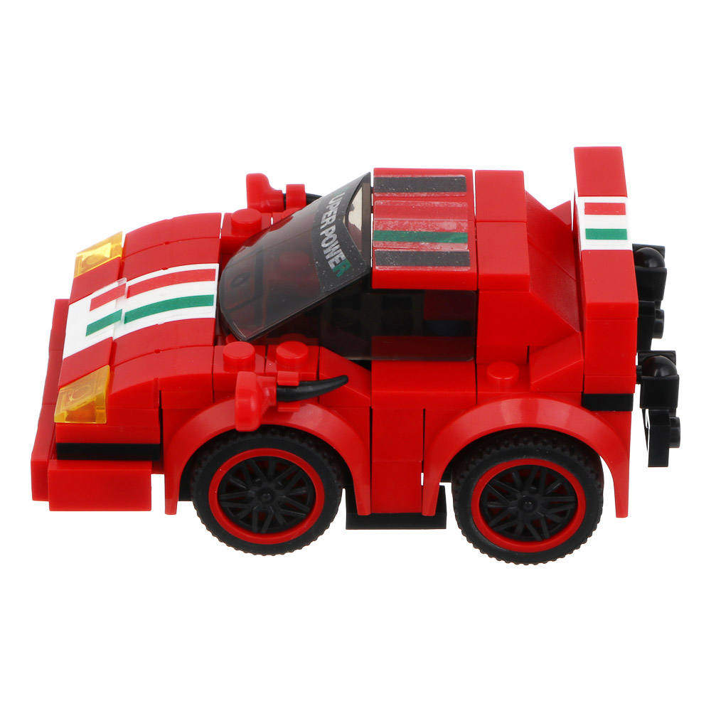 ИГРОЛЕНД Конструктор "Гоночные машинки", 117-123 дет., 21х4,3х15,5 см, ABS, 4 вида, арт.№ 265-678