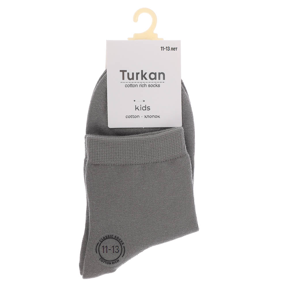 Носки детские, бесшовные, тм Turkan, 11-13 лет, 90%хлопок, 8% п/а, 2%лайкра,цвета в ас-те, R0622, арт.№ 019-575