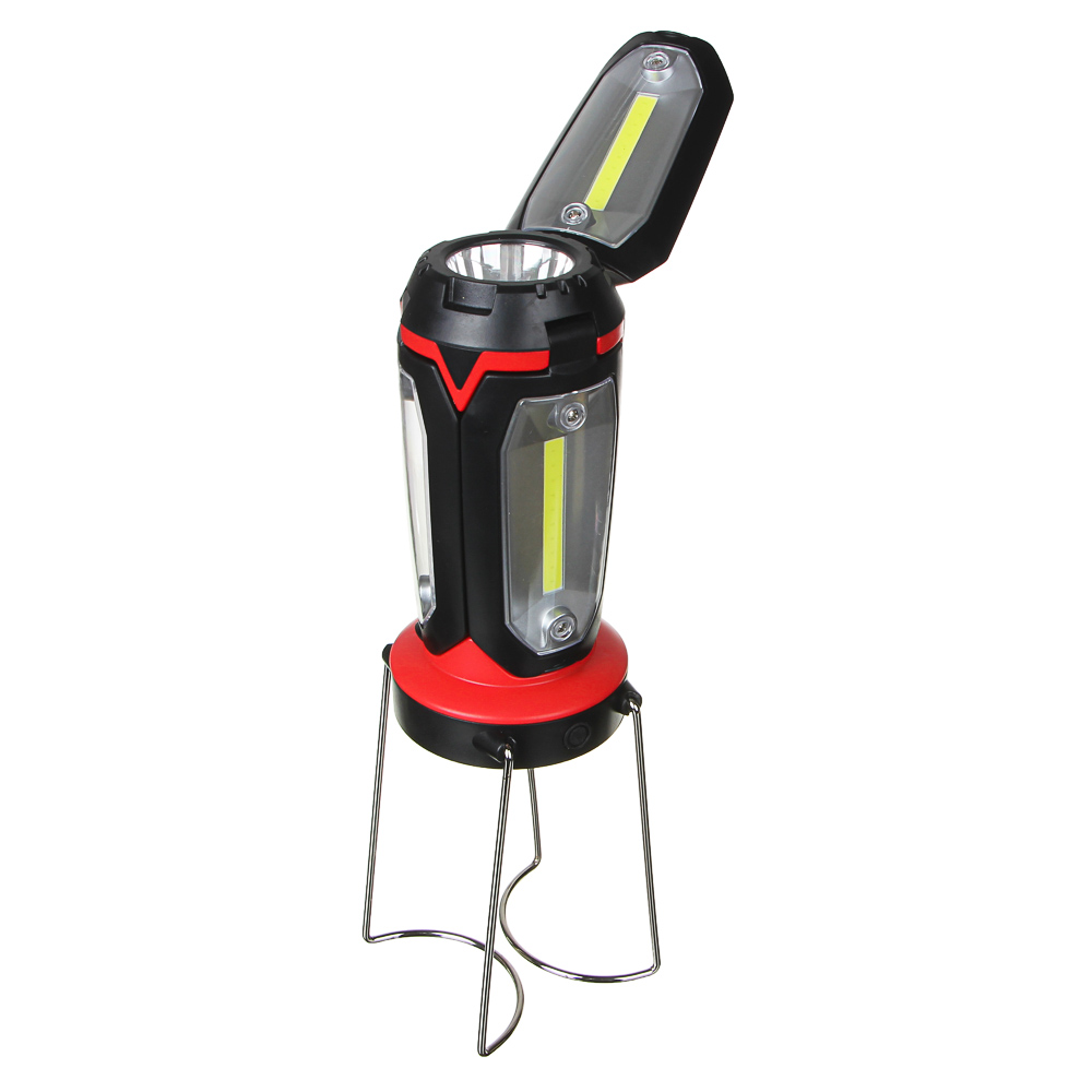 Фонарь светильник тм ЕРМАК, 1 LED, 3 COB, 800мАч, USB, 15х8.5х8.5см, 6 режимов, пластик, арт.№ 225-001