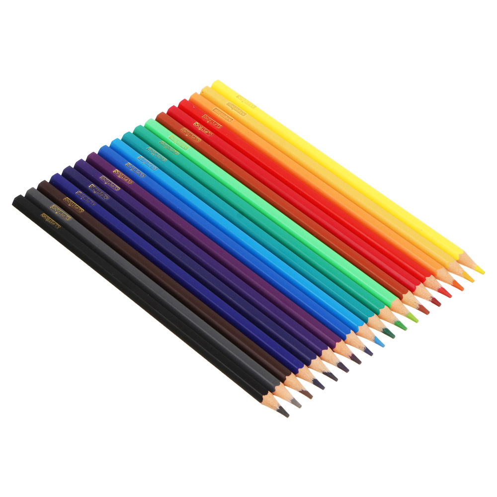 Карандаши 18цв. ClipStudio шестигранные заточ., грифель 2,5мм. пластик, в карт.кор. с подвесом, арт.№ 228-213