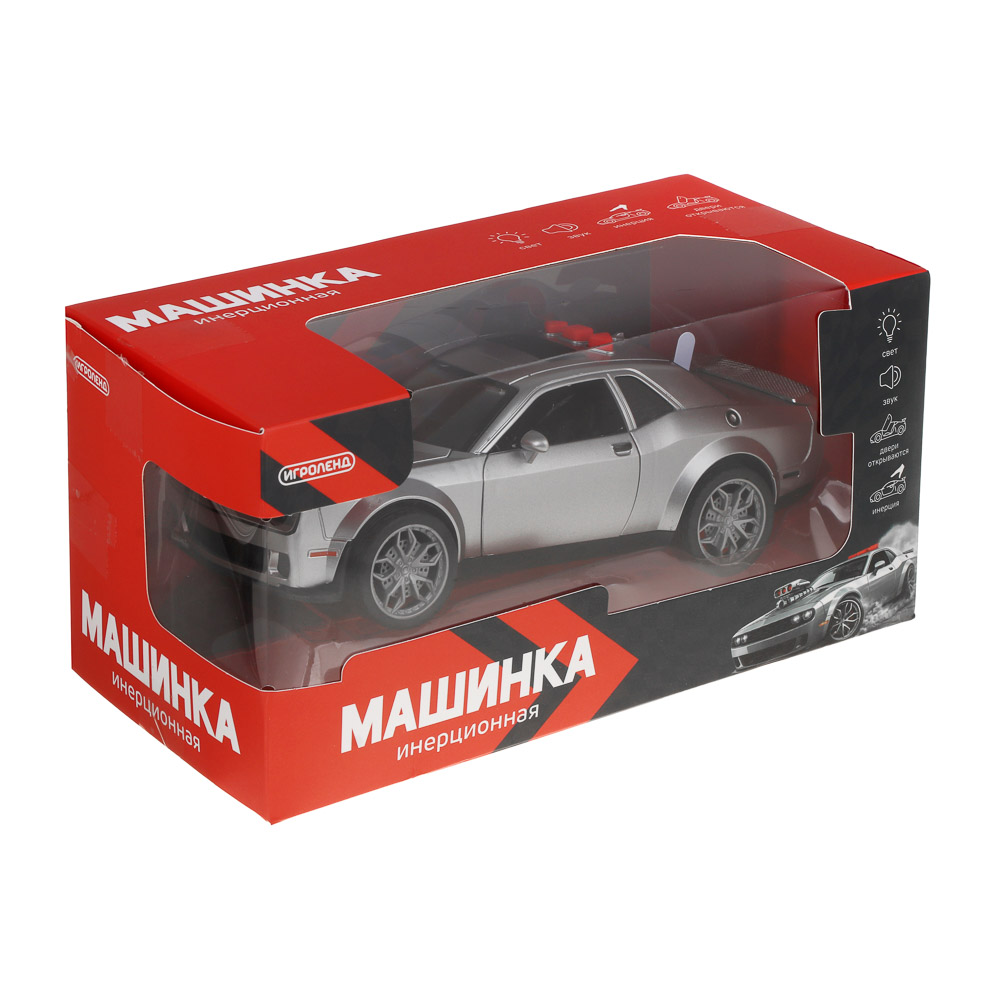 Машинка инерционная, свет, звук, 3xAG13, ABS, PP, тм ИГРОЛЕНД, арт.№ 292-541