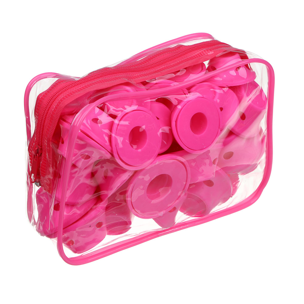 ЮНИLOOK Набор бигуди 40шт в косметичке, TPR, два размера 4,9х4,5см и 4,1х3,8см, арт.№ 323-283