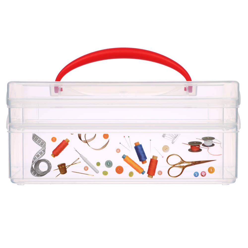 Контейнер универсальный 2 секции, 245х160х105мм, (1л+2л), пластик, цвет прозрачный, арт.№ 414-103