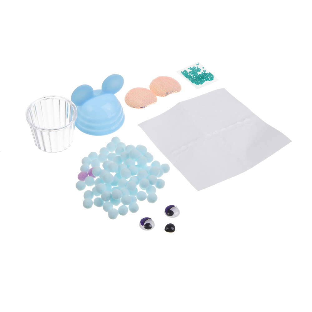 Набор для творчества "Весёлые помпоны", ХОББИХИТ, PP, TPR, полиэстер, арт.№ 287-462