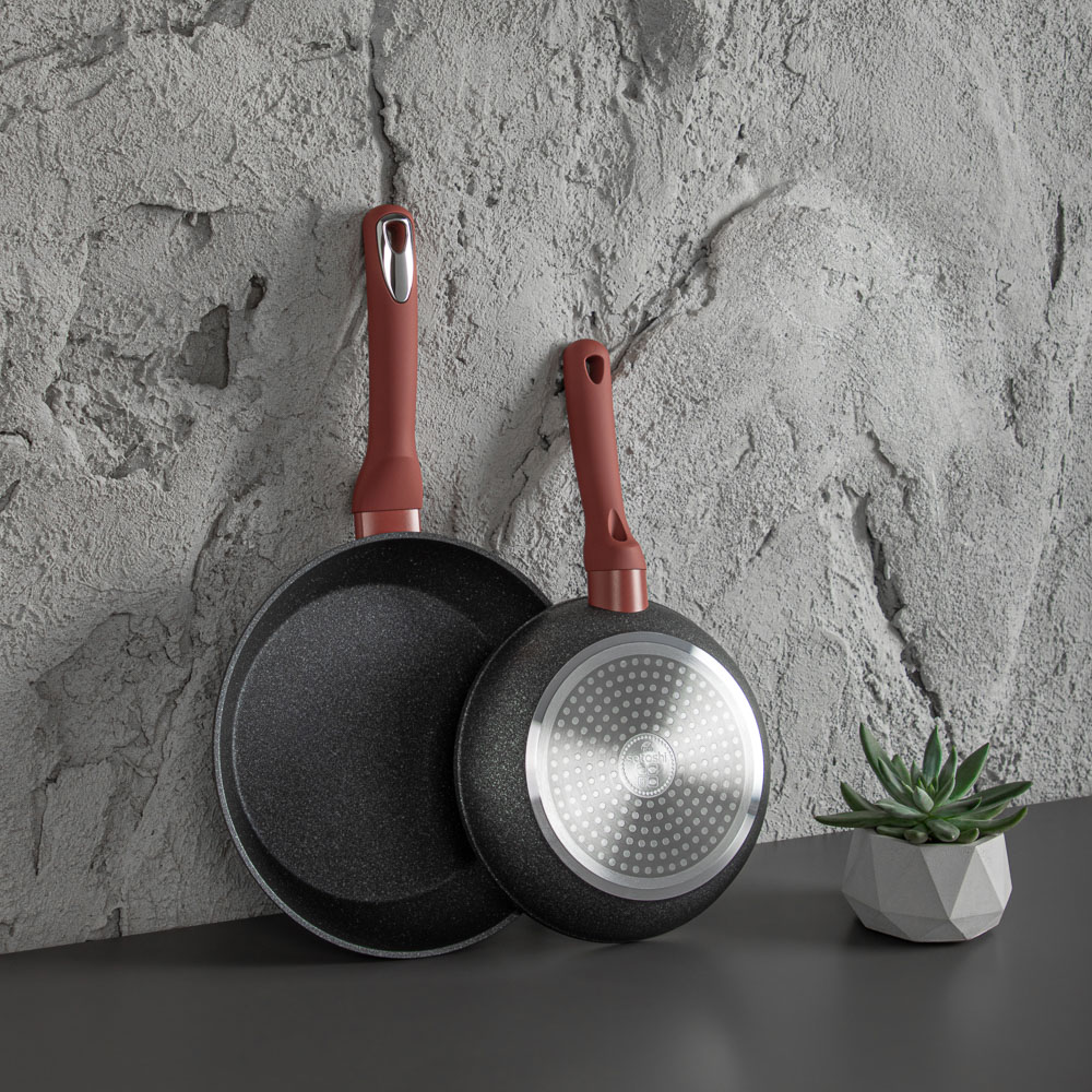 SATOSHI Лувьер Сковорода литая d24см, антипригарное покрытие мрамор, индукция, арт.№ 846-648