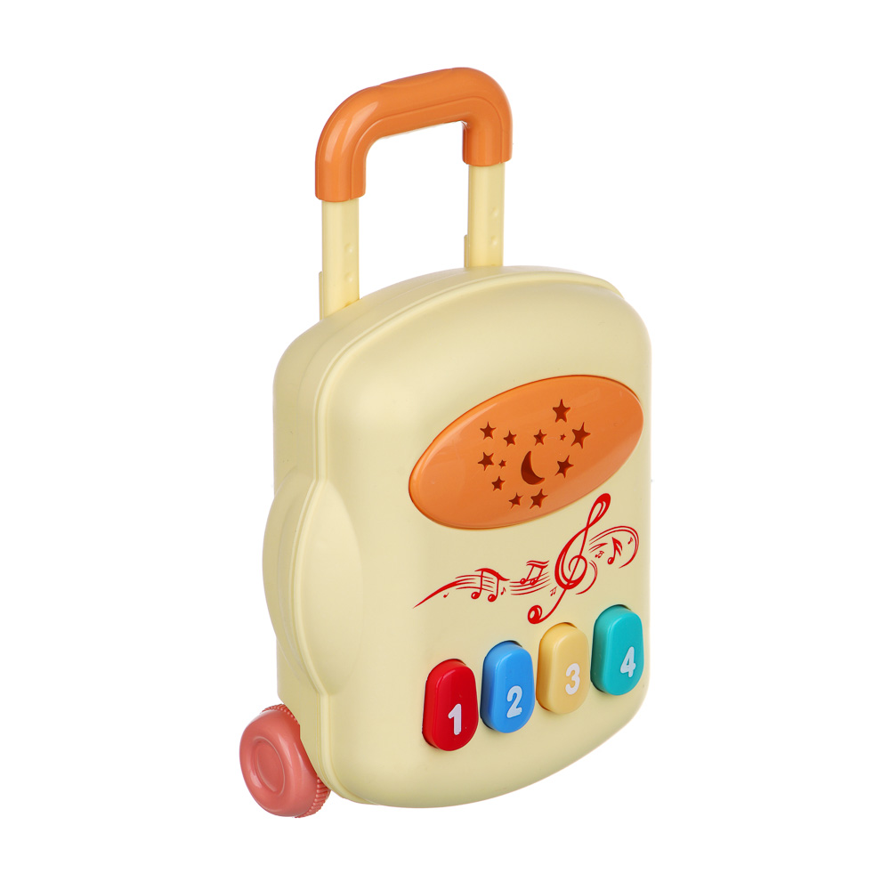 ИГРОЛЕНД Чемоданчик-проектор музыкальный, звук, свет, пластик, 18,5х9х12,5 см, арт.№ 272-829