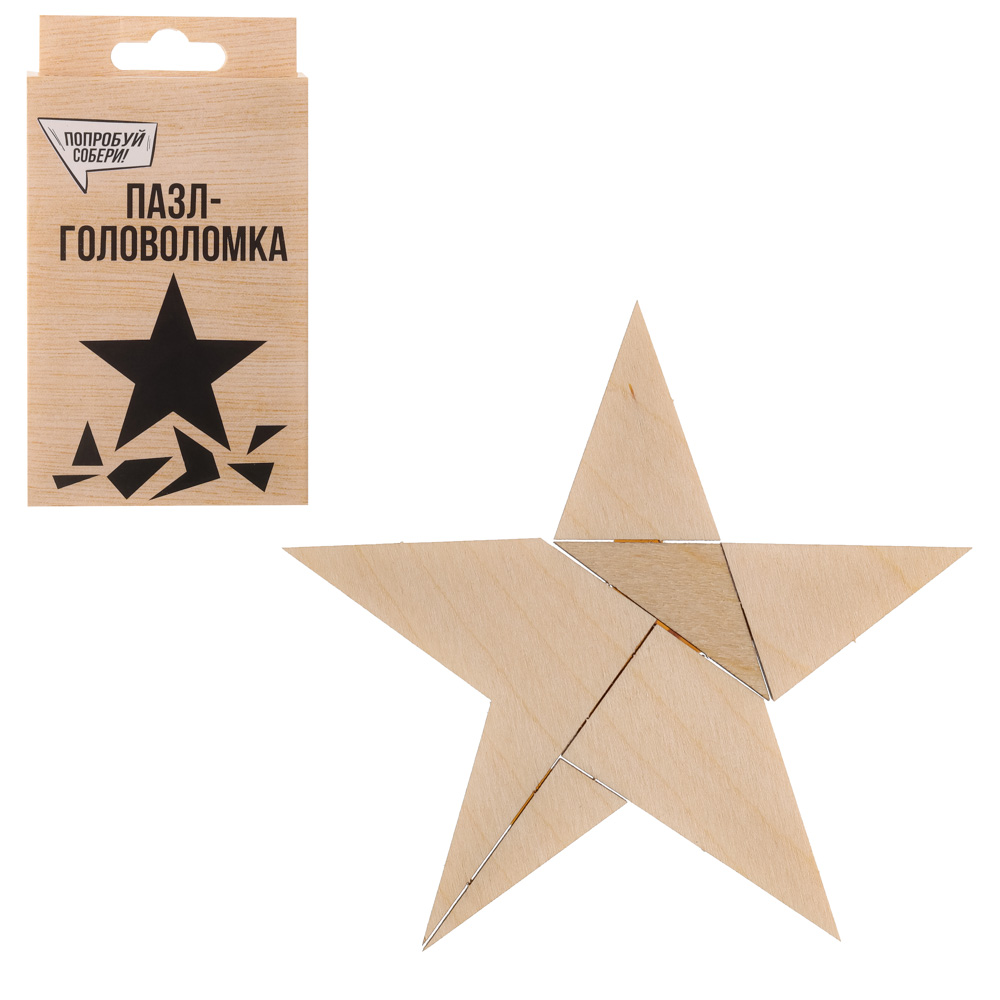 BY Education Пазл - головоломка, 6х9х1,5см, ХДФ, 6 дизайнов, арт.№ 830-758