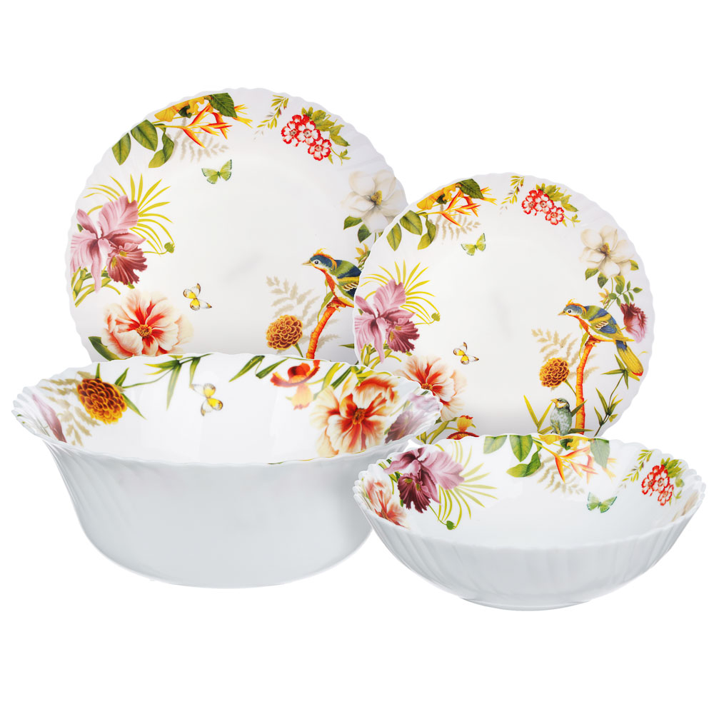 MILLIMI Рио Набор столовой посуды 19 пр., опаловое стекло, 16194A, арт.№ 818-570