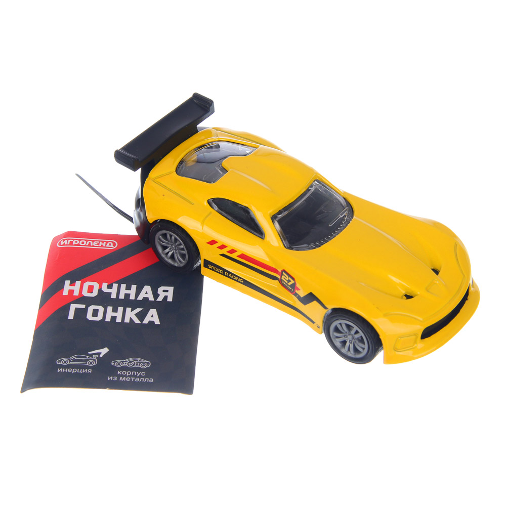 Машинка "Ночная гонка", инерция, металл, PP, тм ИГРОЛЕНД, арт.№ 292-513