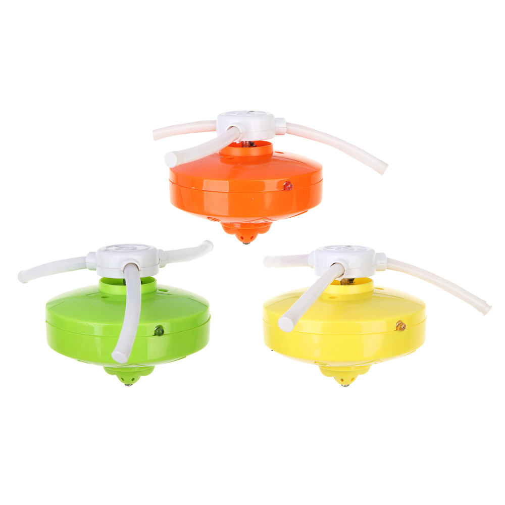 ИГРОЛЕНД Рыжий Волчок музыкальный светящийся, 6,6x6,8x11,3 см, 3xАА, ABS, арт.№ 295-241