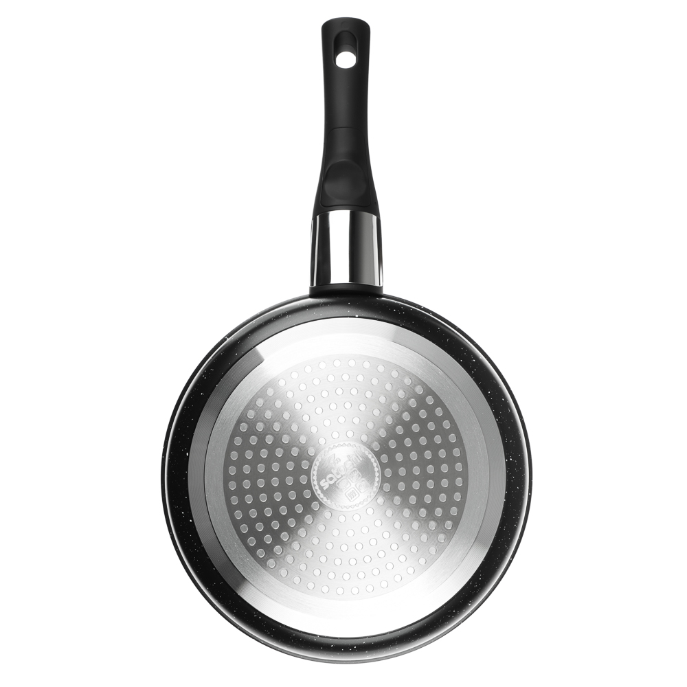 Набор посуды SATOSHI Анси 3 предмета сковорода 20 см, ковш 16 см, 1,7 л +съемная ручка, а/п покрытие мрамор, индукция, арт.№ 846-753