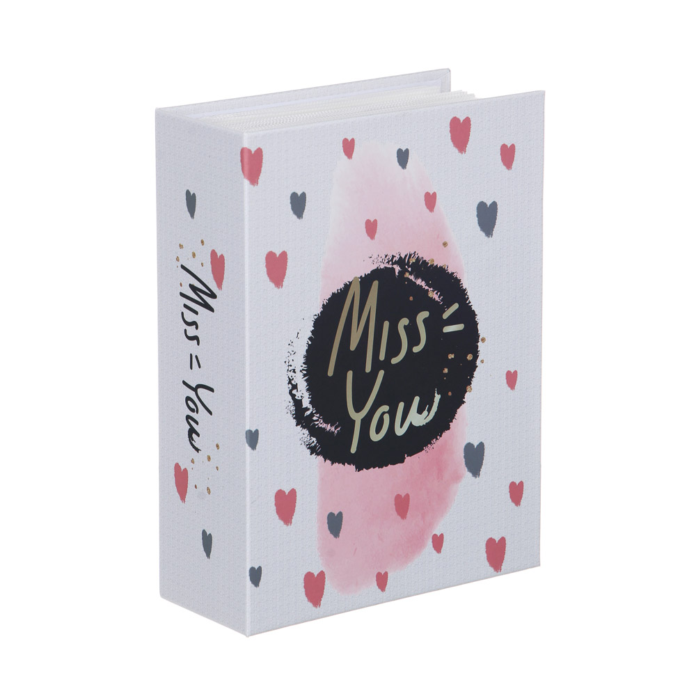 Фотоальбом на 100 фото, 10x15 см, картон, Сердечки, арт.№ 401-050