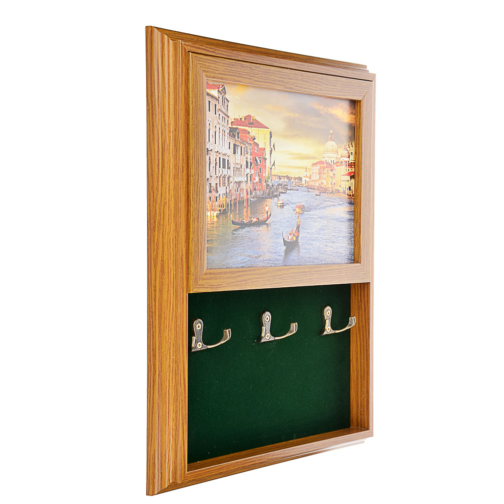 LADECOR Ключница открытого типа, 6 крючков, 29х38х3см, пластик, 2 дизайна, арт.№ 510-170