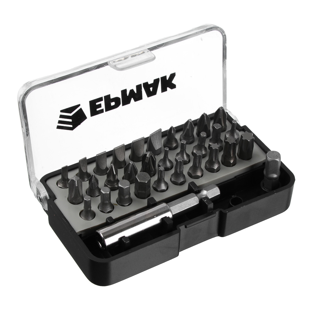 ЕРМАК Набор отвертка-адаптер с битами, АБС пластик, сталь, арт.№ 651-202