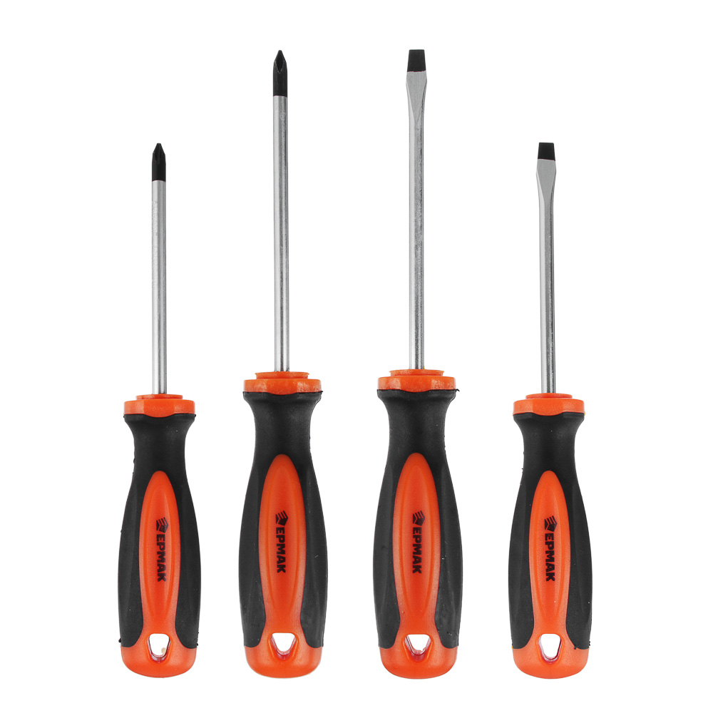 ЕРМАК Набор отверток 4 пр. 9986 (PH1,PH2x100; SL5,SL6x100), арт.№ 651-059