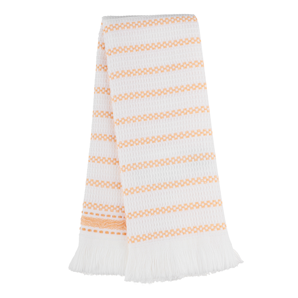 Полотенце кухонное вафельное, 30х50см, 100% хлопок, Spany, Stripe, оранжевый, арт.№ 434-189