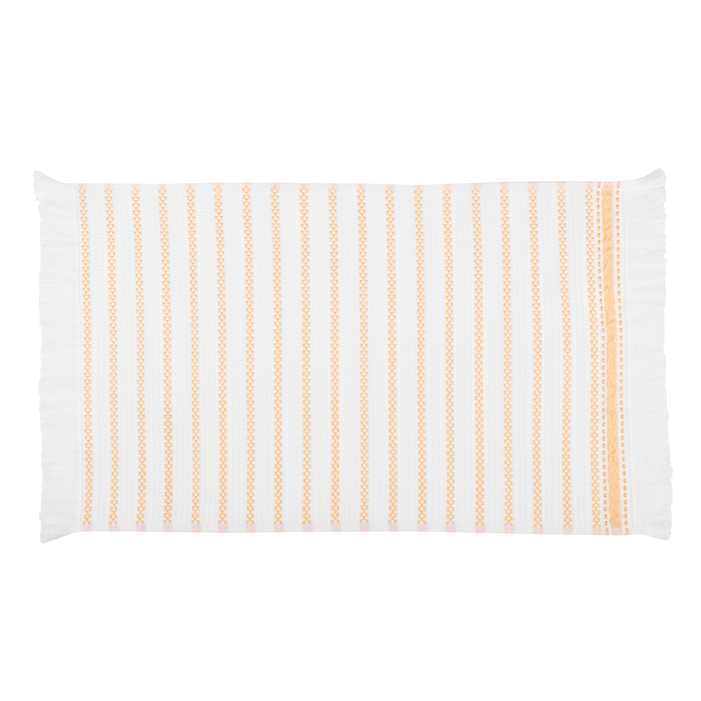 Полотенце кухонное вафельное, 30х50см, 100% хлопок, Spany, Stripe, оранжевый, арт.№ 434-189