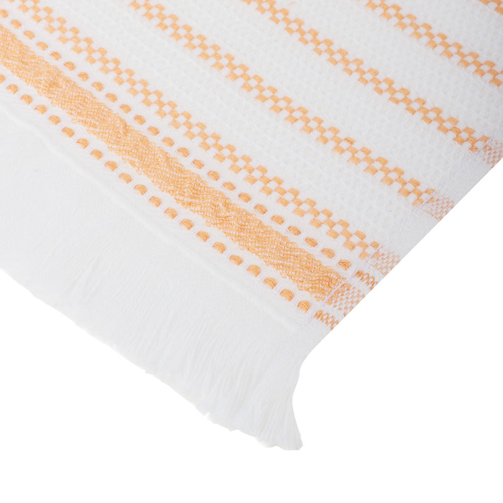 Полотенце кухонное вафельное, 30х50см, 100% хлопок, Spany, Stripe, оранжевый, арт.№ 434-189