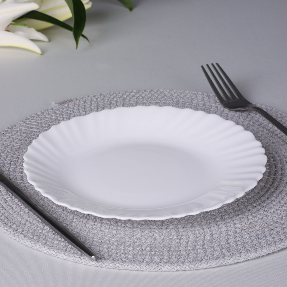 MILLIMI Бьянко Плюс Тарелка десертная, опаловое стекло, 19см, арт.№ 818-027