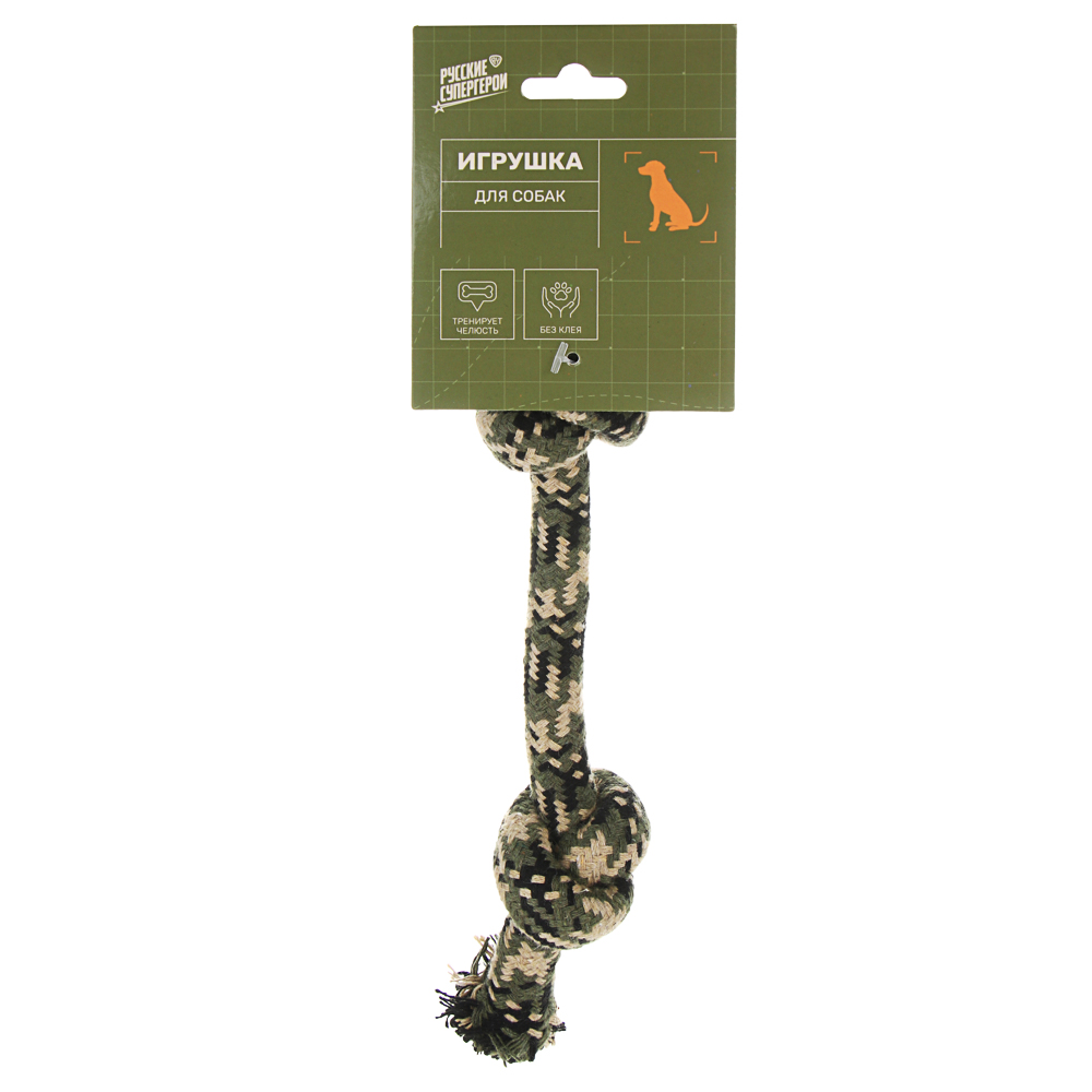 Игрушка для собак тм VETTA, грейфер, хаки, хлопок, 23см, арт.№ 273-589