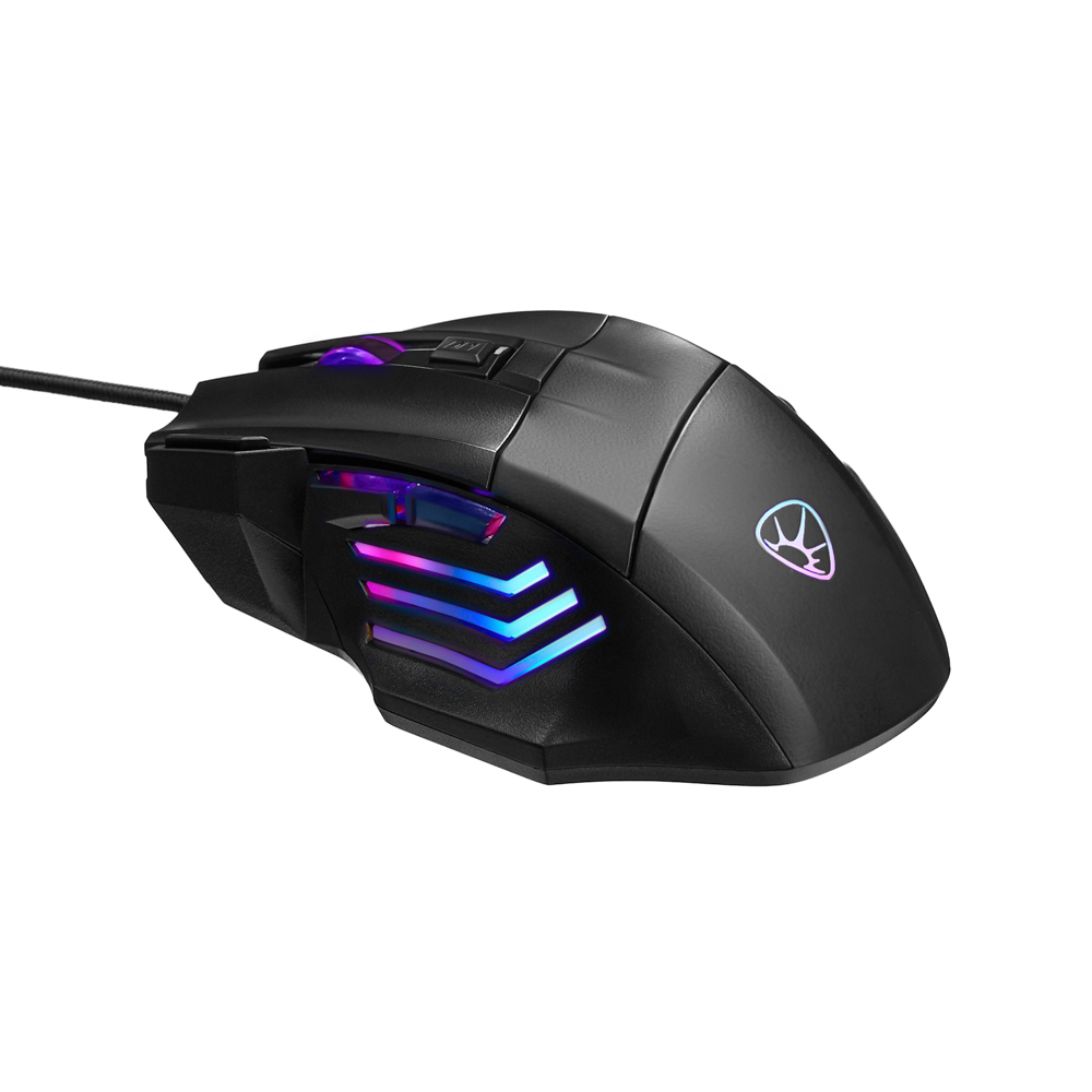 BY Игровая мышь проводная Machinegun 7000dpi,7D,A725F,RGB,220см, арт.№ 405-050