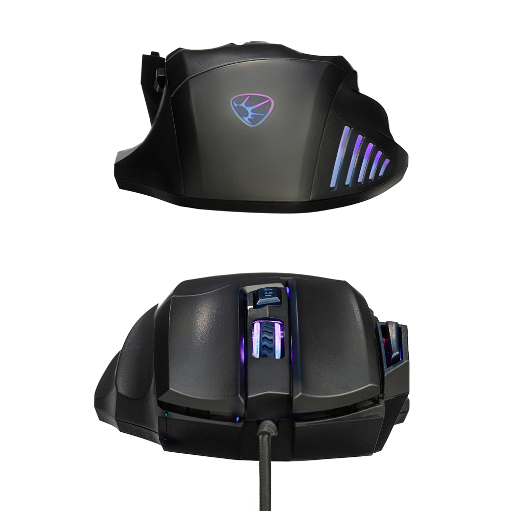 BY Игровая мышь проводная Machinegun 7000dpi,7D,A725F,RGB,220см, арт.№ 405-050