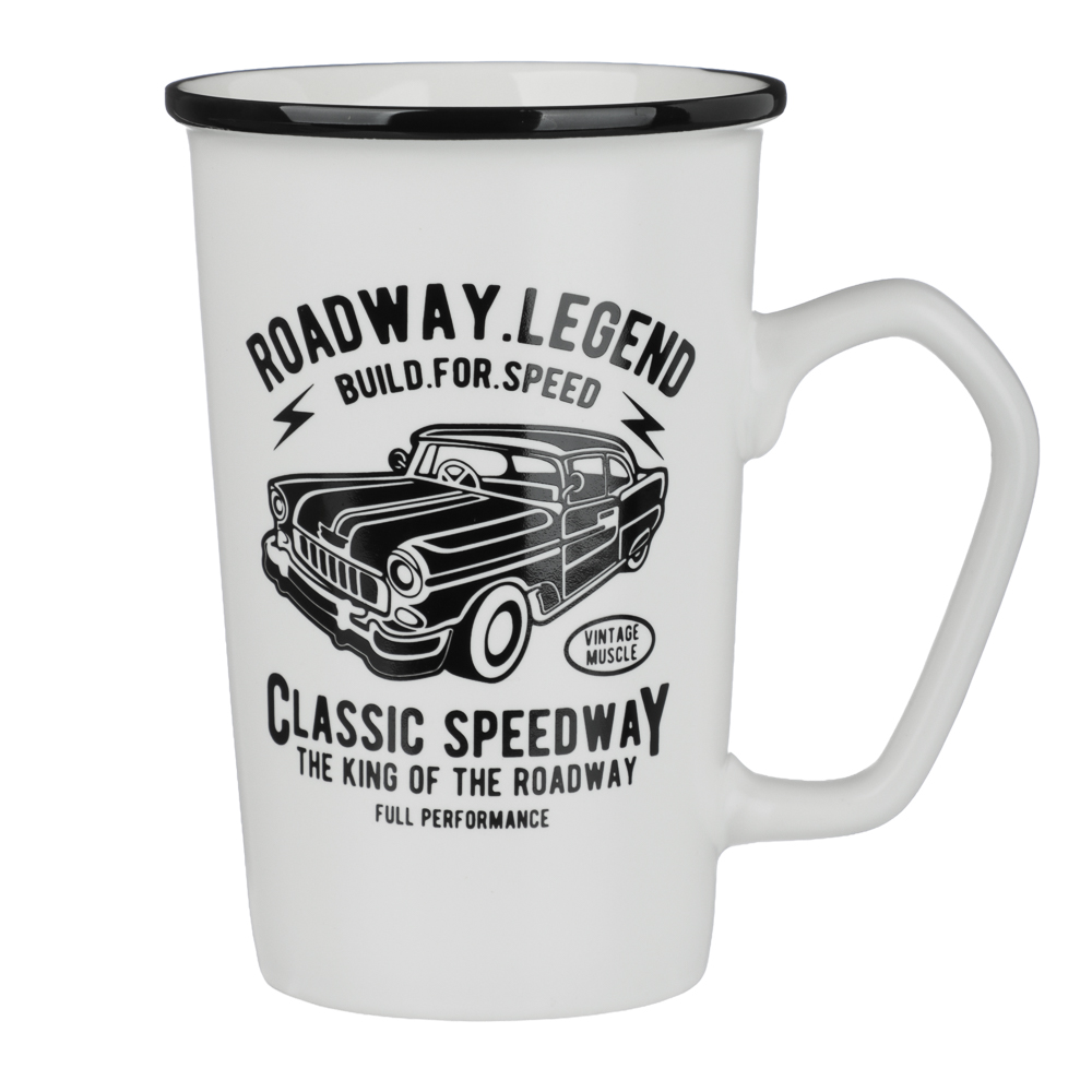 Кружка Ретро тм MILLIMI 410мл, фарфор, 4 дизайна, арт.№ 806-520