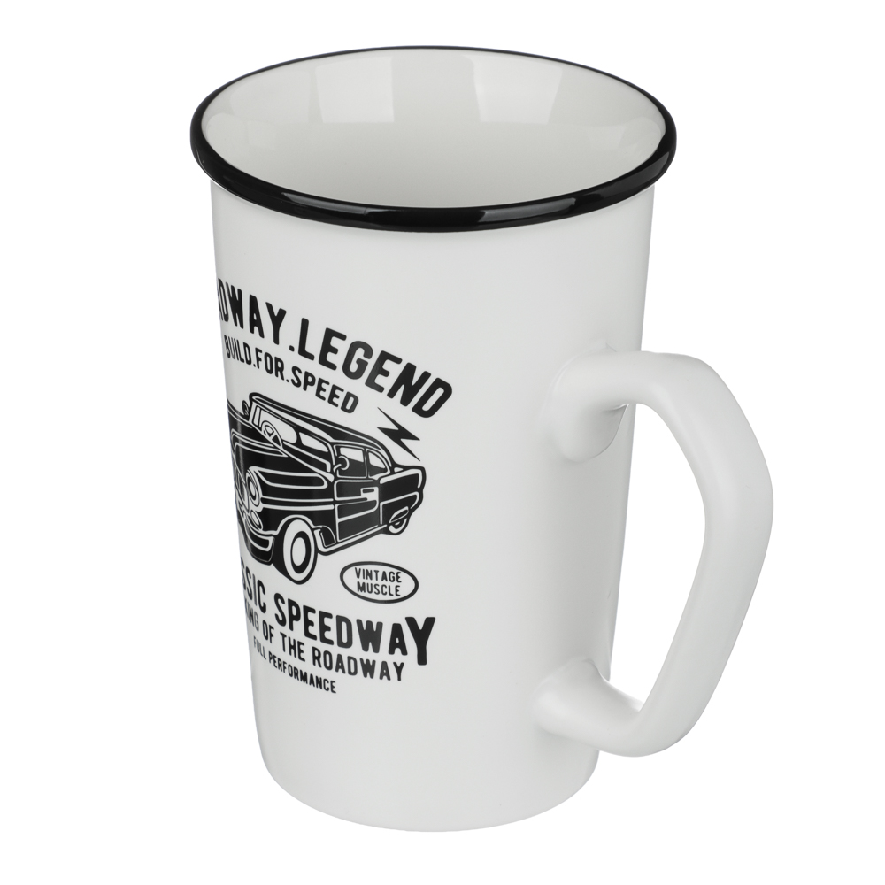 Кружка Ретро тм MILLIMI 410мл, фарфор, 4 дизайна, арт.№ 806-520