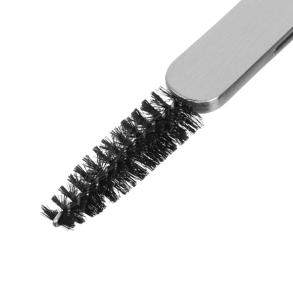 ЮНИLOOK Пинцет с щеточкой двухсторонний, сталь, 12,4см, арт.№ 357-248